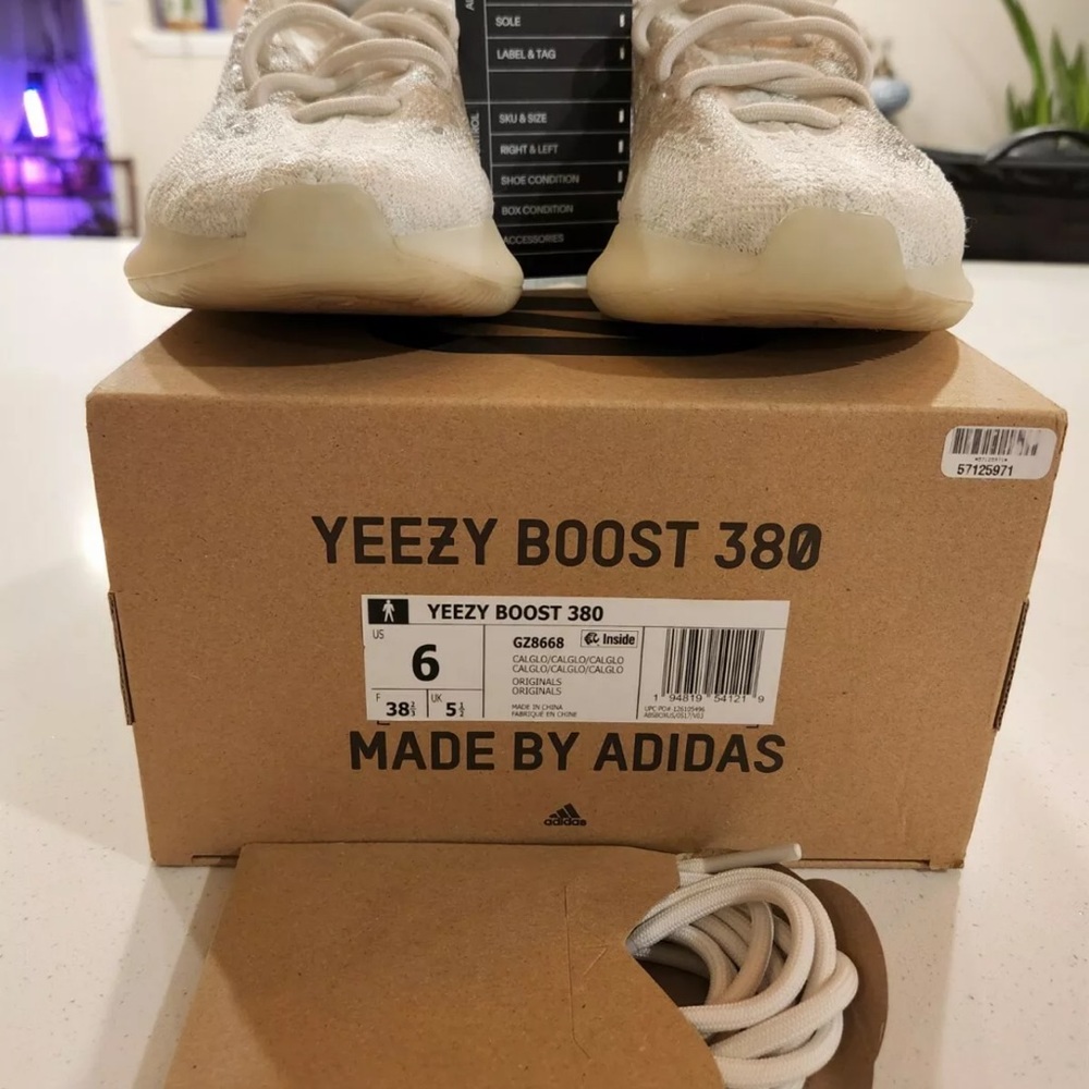 SOLD Yeezy boost 380 calcite good US 6 F 382/3 UK 5 1/2 AUTHENTIC sold on eBay - Picture 9 of 11